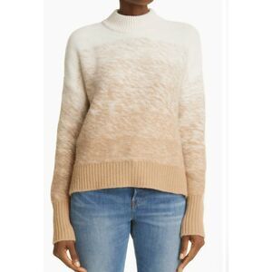 La Ligne Cashmere Ombré Mock Neck Sweater sz Large